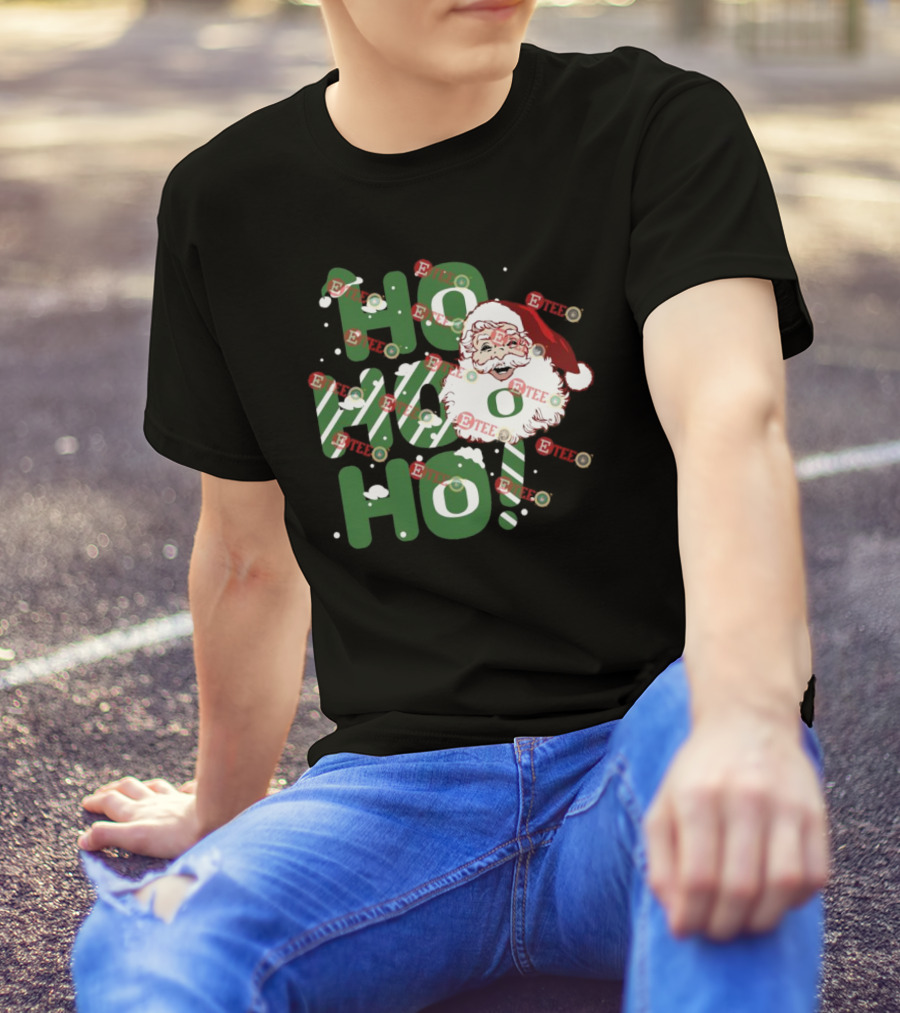 Ho Ho Ho Santa Claus Christmas Oregon Ducks T-Shirt