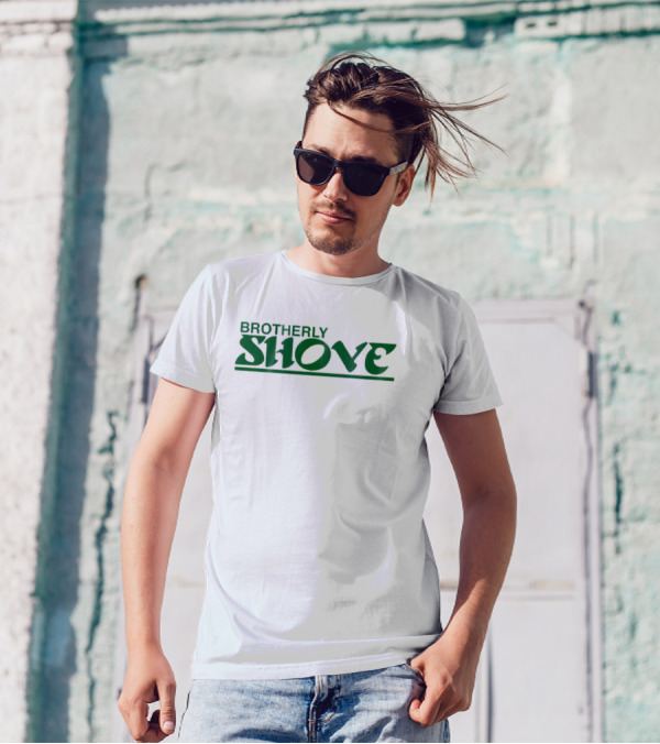 Philadelphia Football Brotherly Shove Green Text T-Shirt