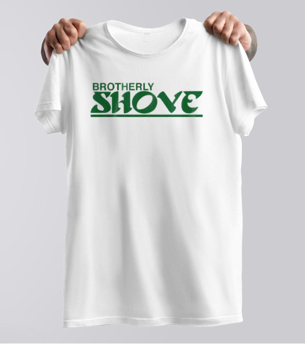 Philadelphia Football Brotherly Shove Green Text T-Shirt