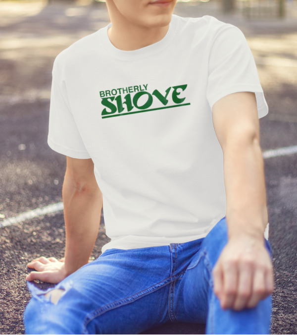 Philadelphia Football Brotherly Shove Green Text T-Shirt