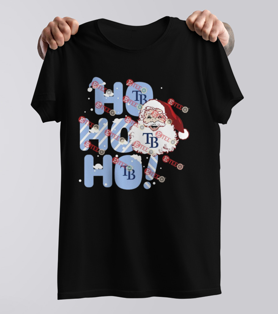 Tampa Bay Rays Santa Claus Ho Ho Ho TB Christmas Holiday T-Shirt