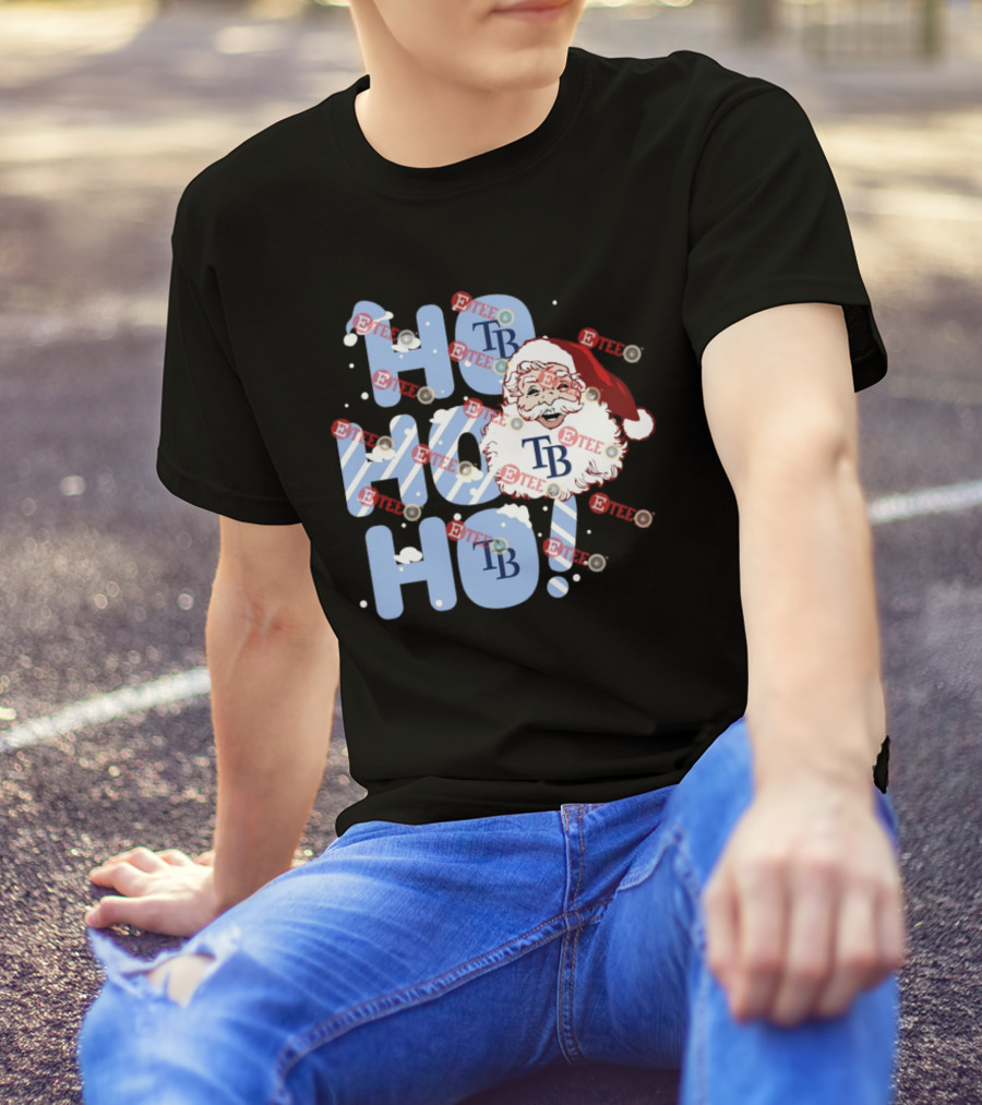 Tampa Bay Rays Santa Claus Ho Ho Ho TB Christmas Holiday T-Shirt