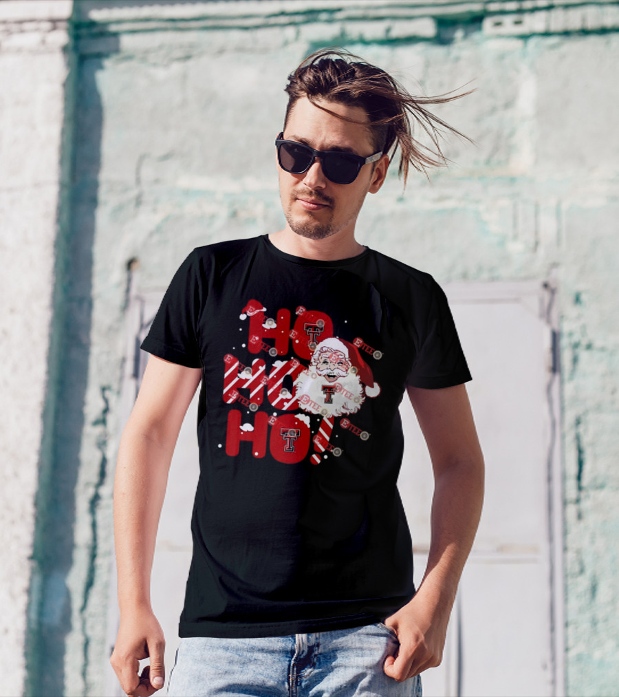 Texas Tech Red Raiders Santa Ho Ho Ho Christmas T-Shirt