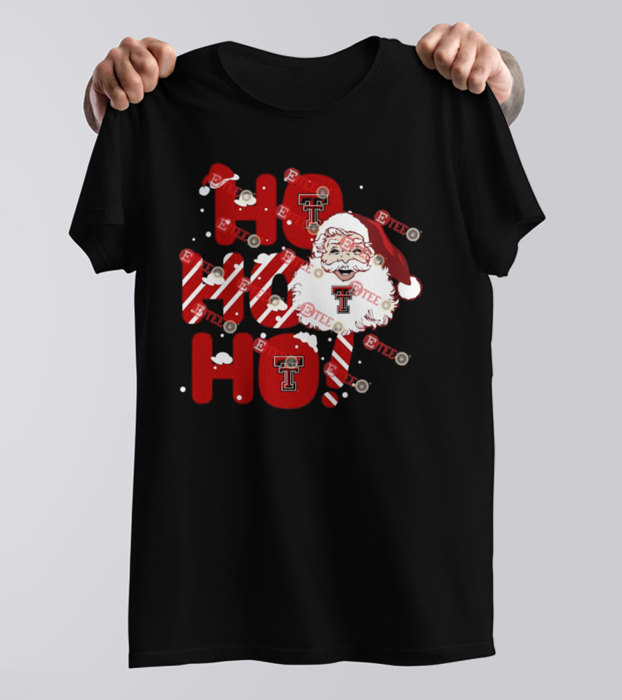 Texas Tech Red Raiders Santa Ho Ho Ho Christmas T-Shirt