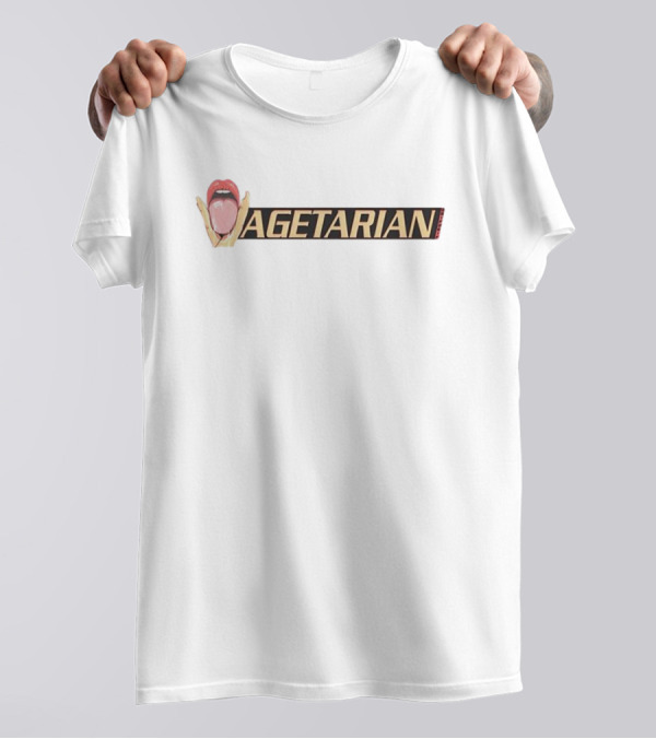 Vagetarian Women's Humor Text Mouth T-Shirt