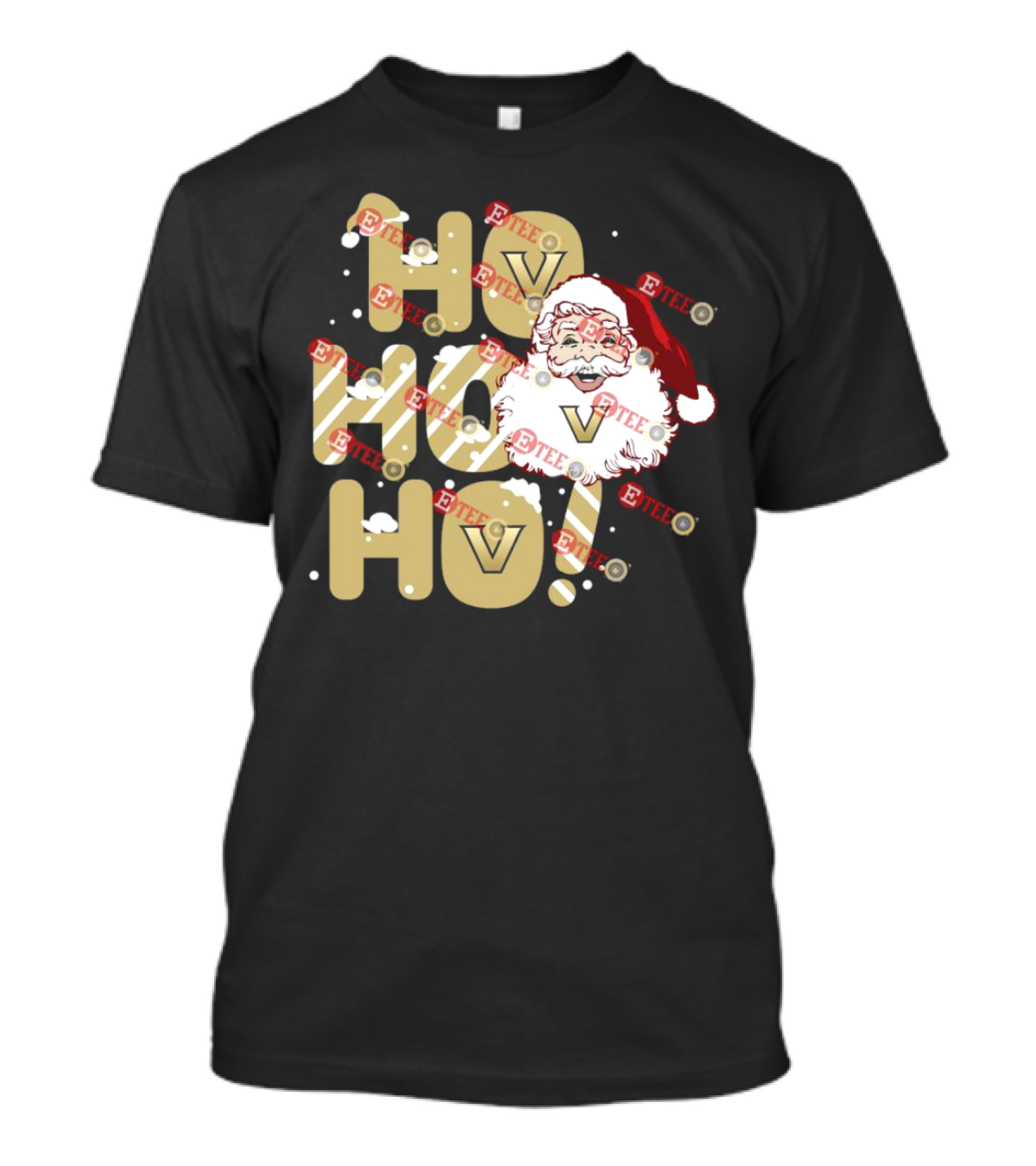 Ho Ho Ho Vanderbilt Commodores Santa Claus Christmas T-Shirt
