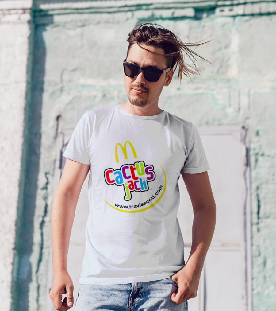 Cactus Jack McDonald's Www.travisscott.com Smile T-Shirt