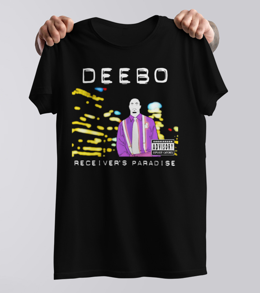 DEEEBO Receiver's Paradise Cornerback Explicit Catches T-Shirt