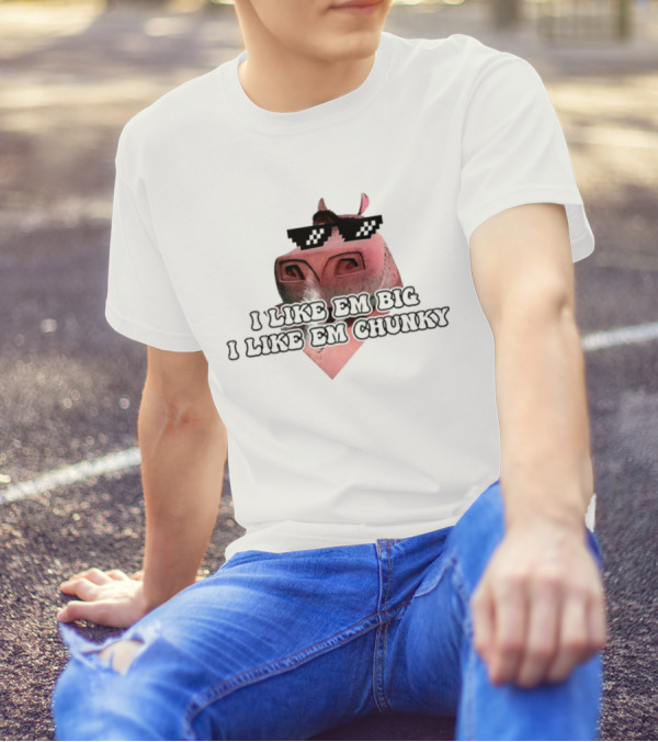 I Like Em Big I Like Em Chunky Thug Life Pig With Sunglasses T-Shirt