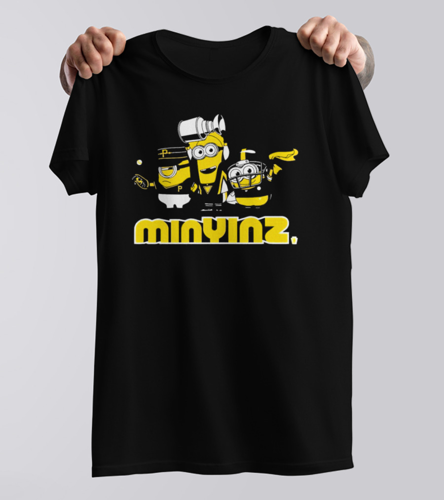 Minyinz Minions Pittsburgh Pirates Football And Baseball T-Shirt