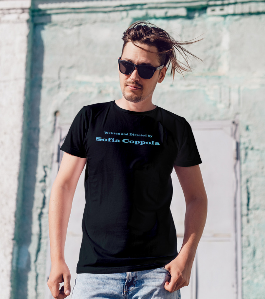 Written And Directed By Sofia Coppola Helvetiva Font T-Shirt