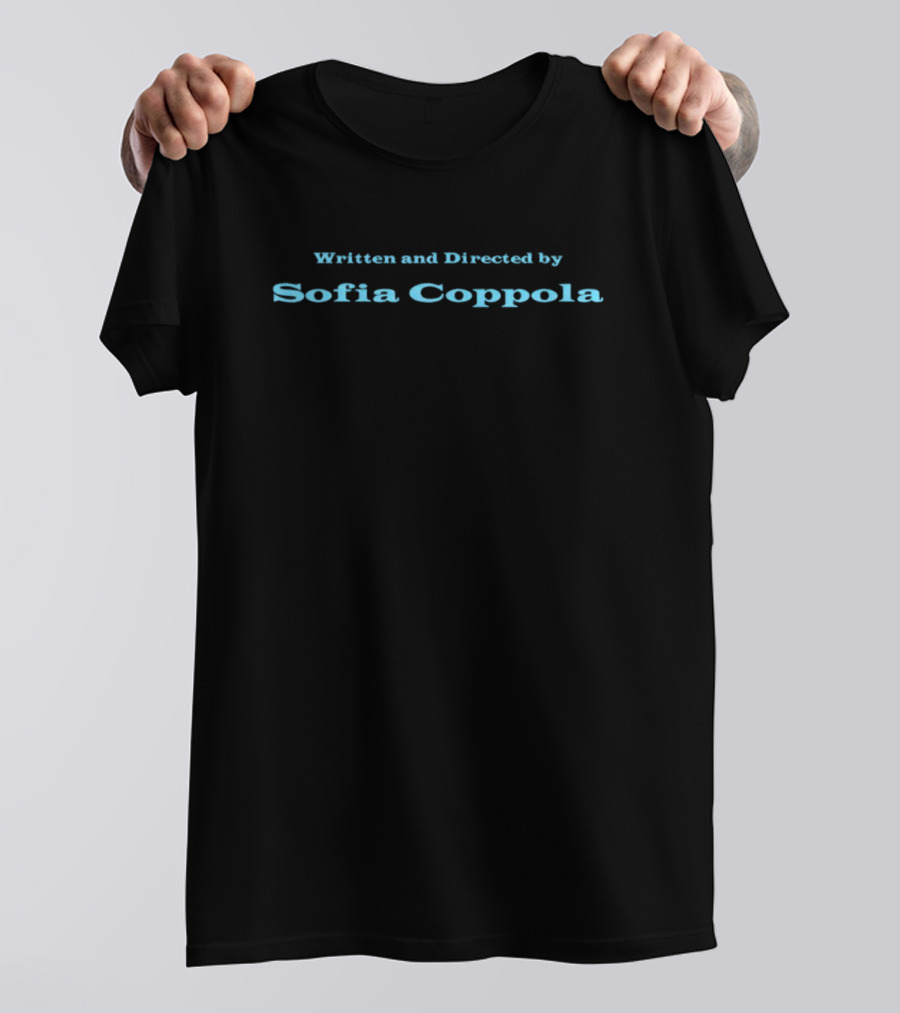 Written And Directed By Sofia Coppola Helvetiva Font T-Shirt