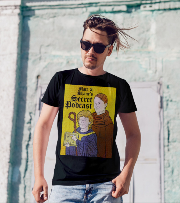 Matt And Shane's Secret Podcast Saintly Figures Mosaic T-Shirt