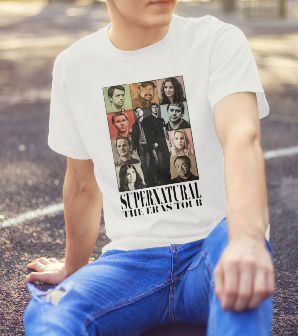 Supernatural The Eras Tour Iconic Characters Collage T-Shirt