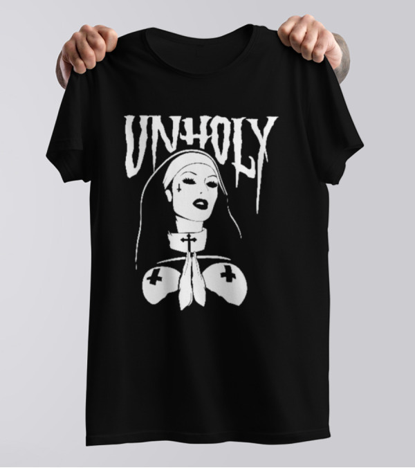 UNHOLY Nun Gothic Iconography T-Shirt