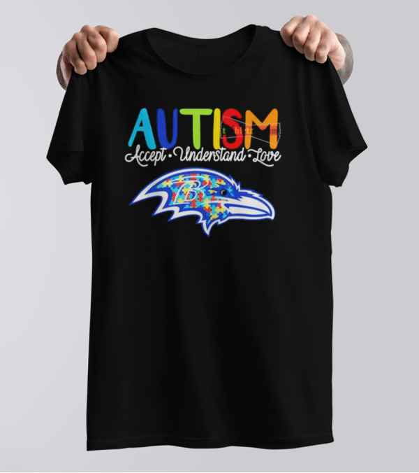 Baltimore Ravens NFL Autism Accept Understand Love Awareness T-Shirt