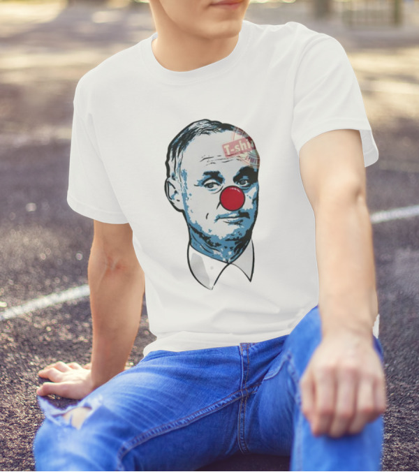 Men’s Rob Manfred Clown Parody With Red Nose And T-Shirt Label T-Shirt