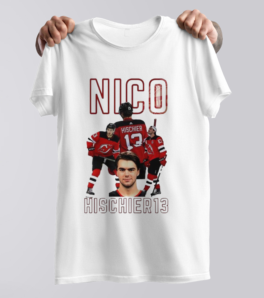 Nico Hischier 13 New Jersey Devils Hockey T-Shirt