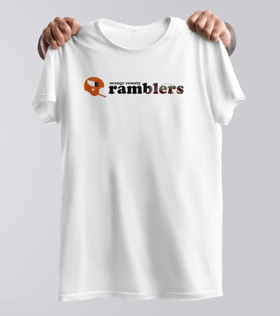 Orange County Ramblers Helmet And Camouflage T-Shirt