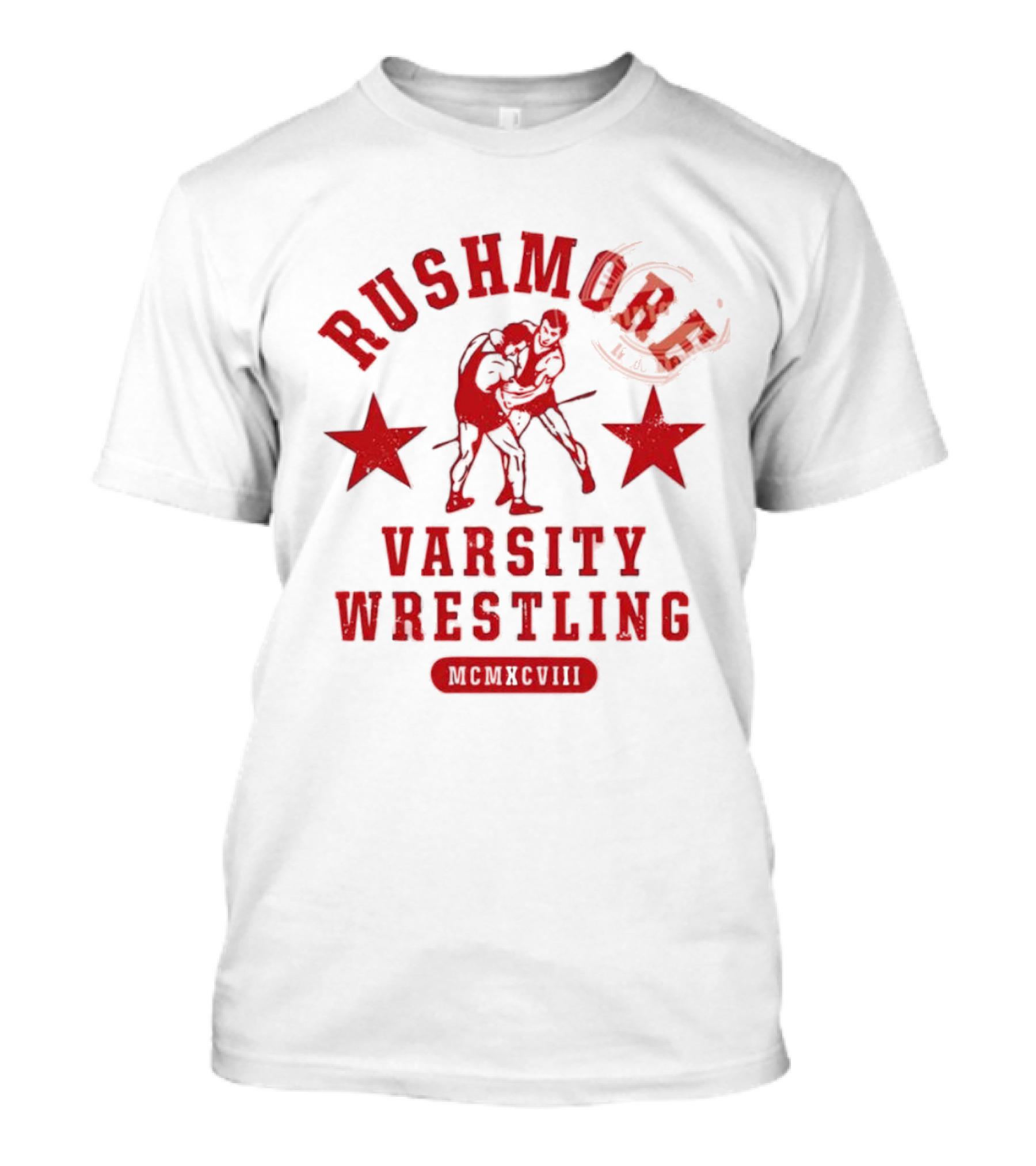 Rushmore Varsity Wrestling MCMXCVIII Red Stars Wrestlers T-Shirt