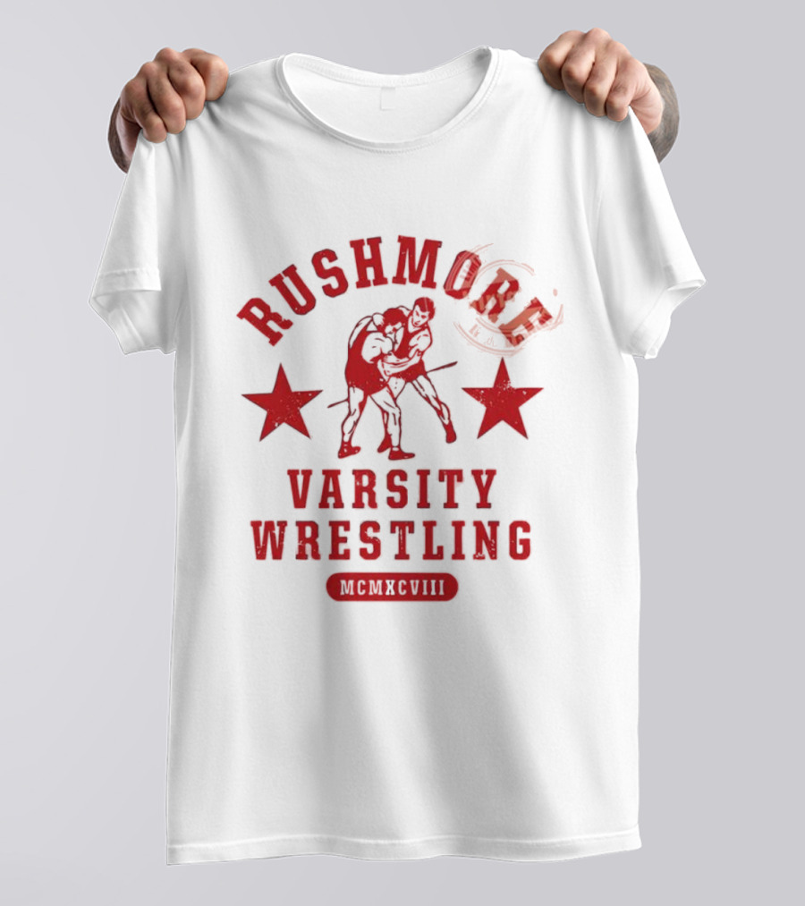 Rushmore Varsity Wrestling MCMXCVIII Red Stars Wrestlers T-Shirt