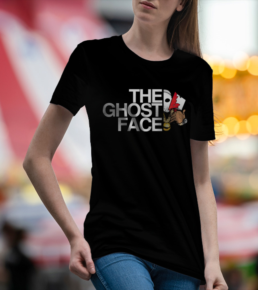 The Ghost Face Jason Voorhees Halloween Horror Mashup With Bloody Axe T-Shirt