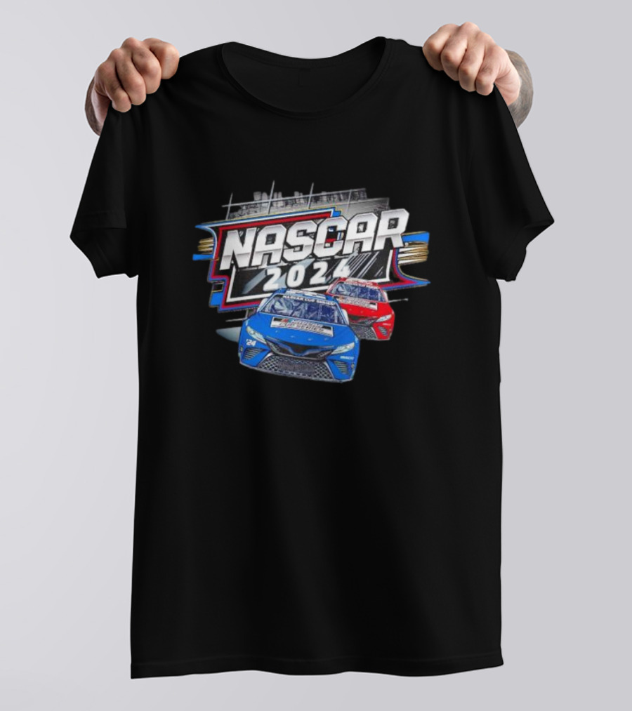 Nascar 2024 Cup Series Racing Cars On Track T-Shirt