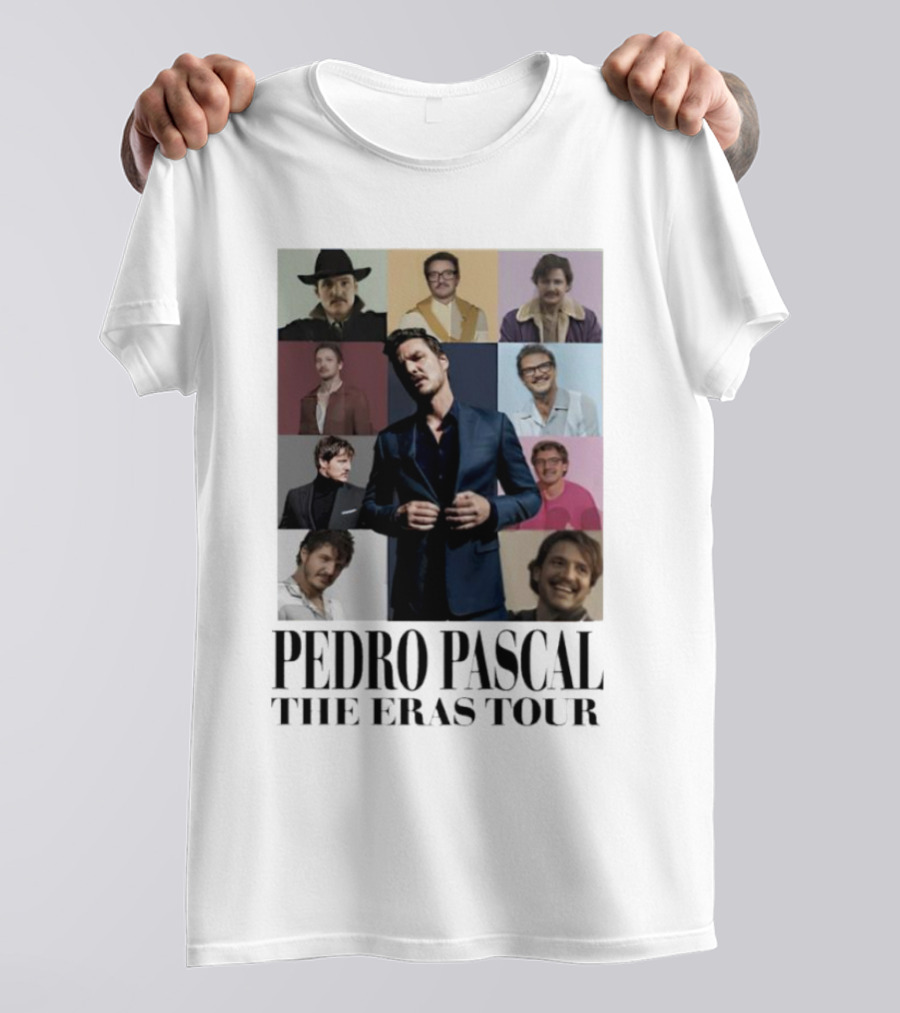 Pedro Pascal The Eras Tour Collage Portraits Multicolor Outfits T-Shirt