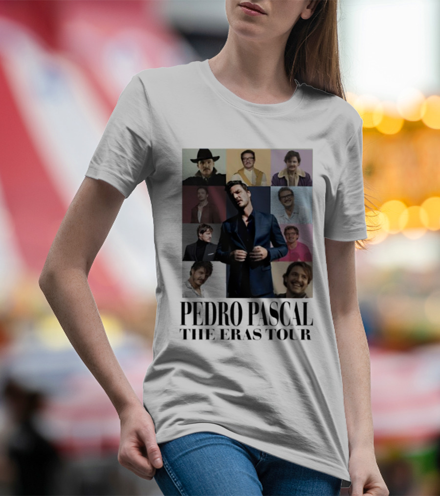 Pedro Pascal The Eras Tour Collage Portraits Multicolor Outfits T-Shirt