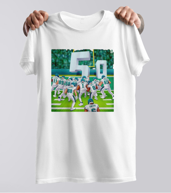 5-0 Brotherly Shove Undefeated Philadelphia Eagles Team Formation T-Shirt