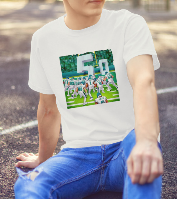 5-0 Brotherly Shove Undefeated Philadelphia Eagles Team Formation T-Shirt