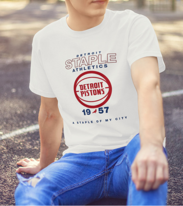 Detroit Pistons Staple Athletics 1957 A Staple Of My City T-Shirt