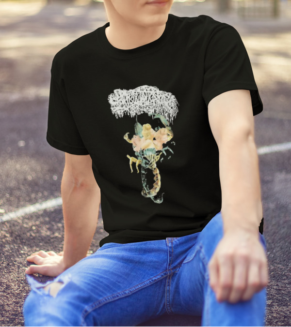 Homicidal Ecstacy Scorpion And Floral Abstract Arrangement T-Shirt