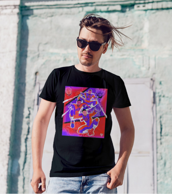 Phoenix Suns Spider Man With Great Power Comes Great Responsibility NBA Basketball Team Crossover T-Shirt