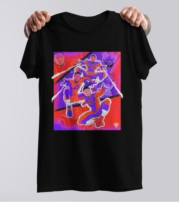 Phoenix Suns Spider Man With Great Power Comes Great Responsibility NBA Basketball Team Crossover T-Shirt