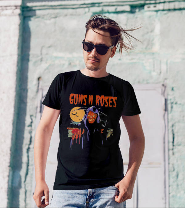 Guns N Roses Reaper Rose Halloween T-Shirt