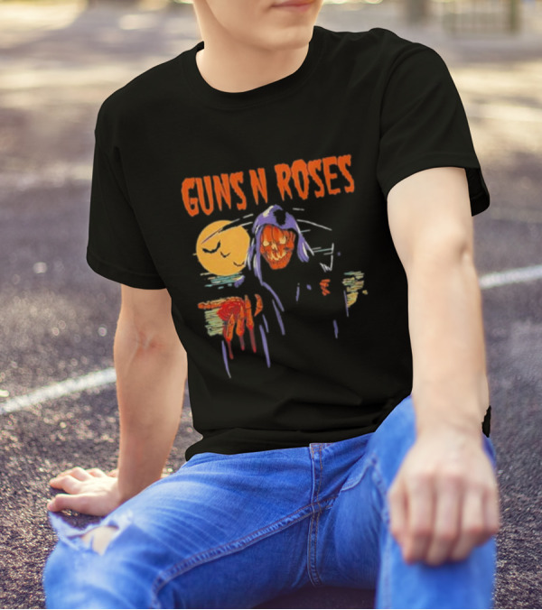 Guns N Roses Reaper Rose Halloween T-Shirt