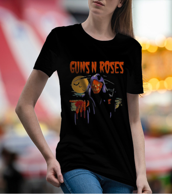 Guns N Roses Reaper Rose Halloween T-Shirt