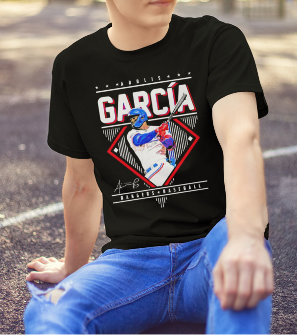 Adolis García Rangers Baseball Signature T-Shirt