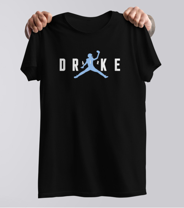 Drake Maye Jumpman Basketball Football Crossover T-Shirt