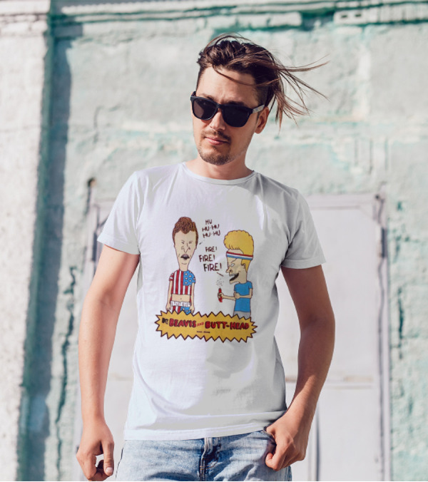 MTV Beavis And Butt-Head Fireworks Fire Fire T-Shirt