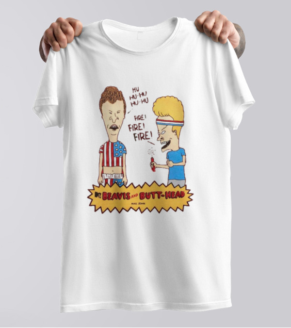 MTV Beavis And Butt-Head Fireworks Fire Fire T-Shirt