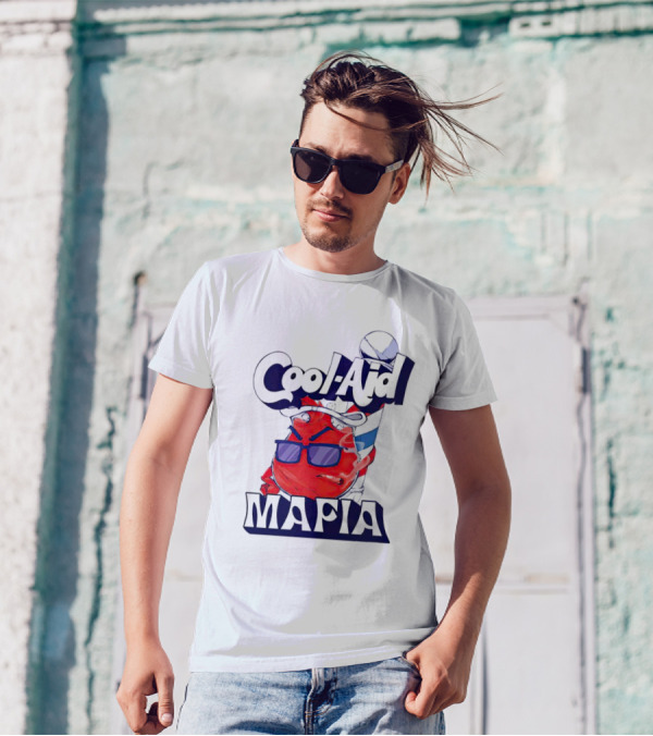 Cool-Aid Mafia Red Character With Sunglasses And Fedora T-Shirt