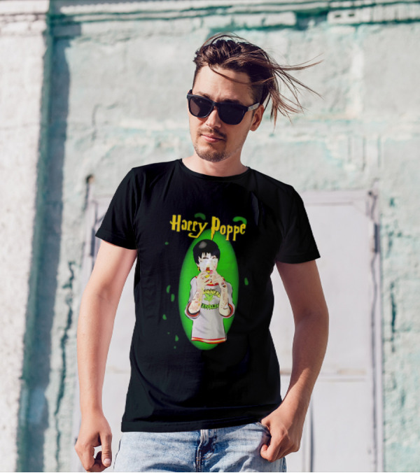 Harry Poppe Marijuana Dude With Tattoo Sleeves Smoking Weed T-Shirt
