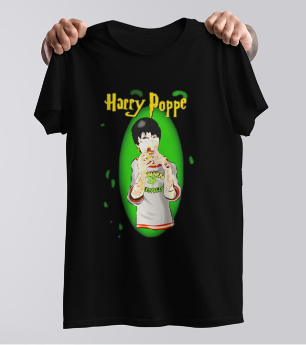 Harry Poppe Marijuana Dude With Tattoo Sleeves Smoking Weed T-Shirt