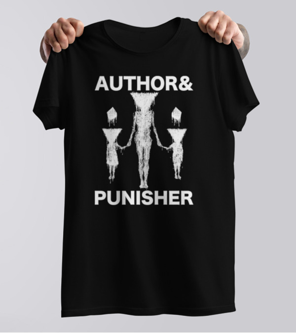 AUTHOR AND PUNISHER DRIPPING SILHOUETTES HOLDING HANDS T-Shirt