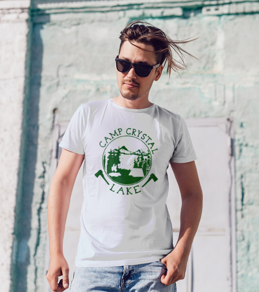 Camp Crystal Lake Horror Icon Reflection In The Woods T-Shirt