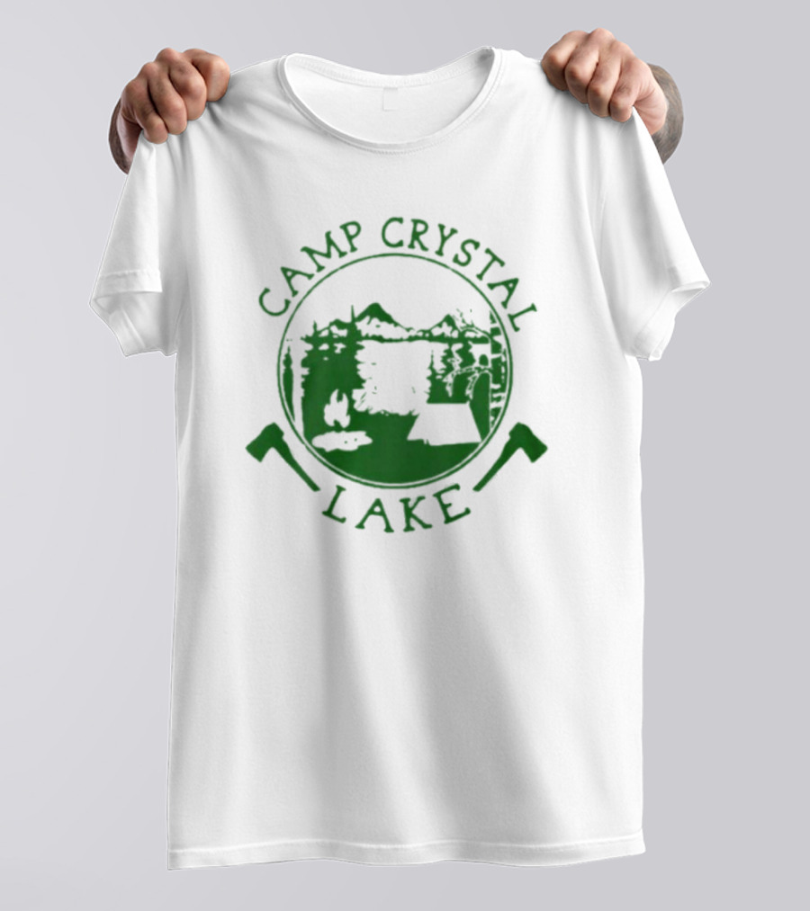 Camp Crystal Lake Horror Icon Reflection In The Woods T-Shirt