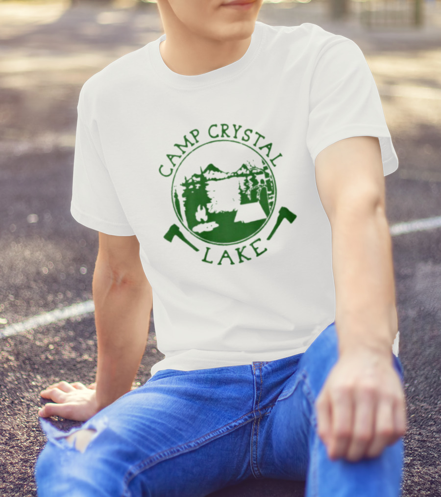 Camp Crystal Lake Horror Icon Reflection In The Woods T-Shirt
