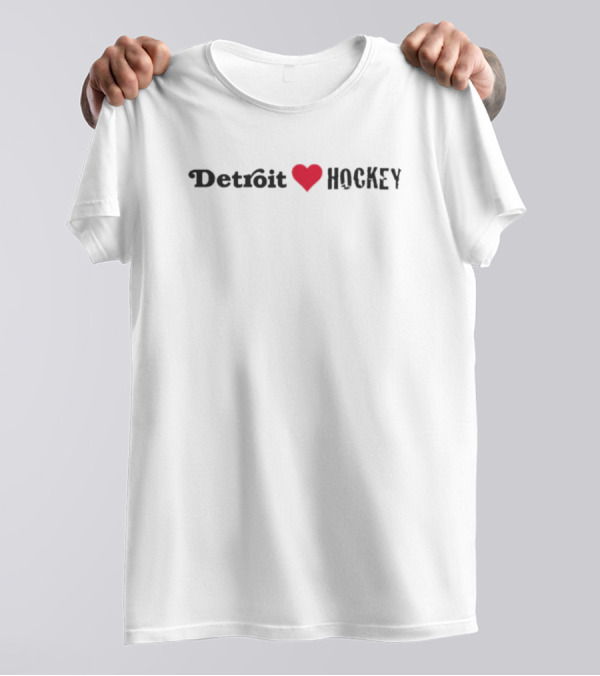 Detroit Heart Hockey Sports T-Shirt